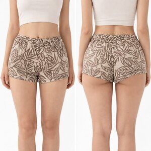 April Kiss Women’s Floral Print Shorts – Elastic Waist – Casual Summer Style